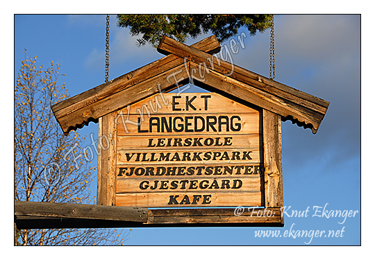 Langedrag skilt -   Foto: Knut Ekanger - www.ekanger.net