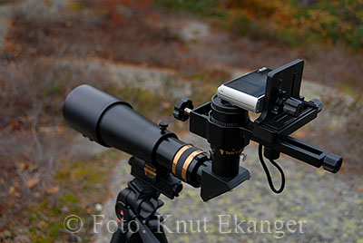Tele Vue teleskop - ferdig rigget for fotografering -  Foto: Knut Ekanger
