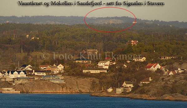 Mokollen i Sandefjord sett fra Signalen i Stavern - flott utsiktspunkt -  Foto: Knut Ekanger